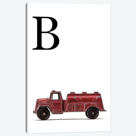 B Water Truck White Letter Canvas Print #SNT166} by Saint and Sailor Studios Canvas Print