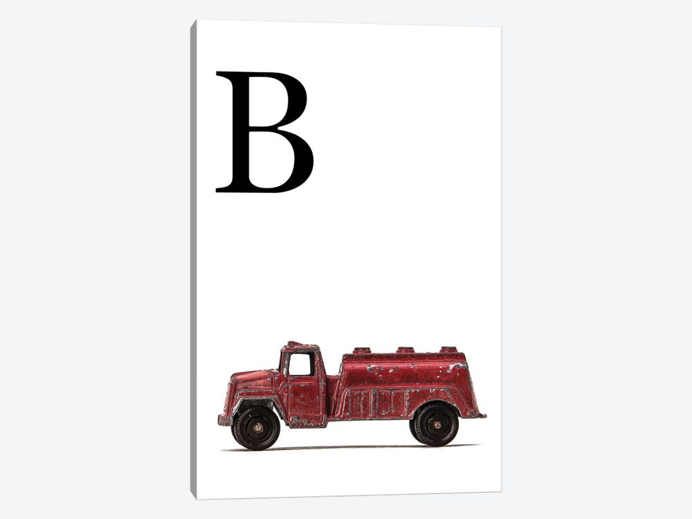 B Water Truck White Letter by Saint and Sailor Studios 1-piece Canvas Art Print