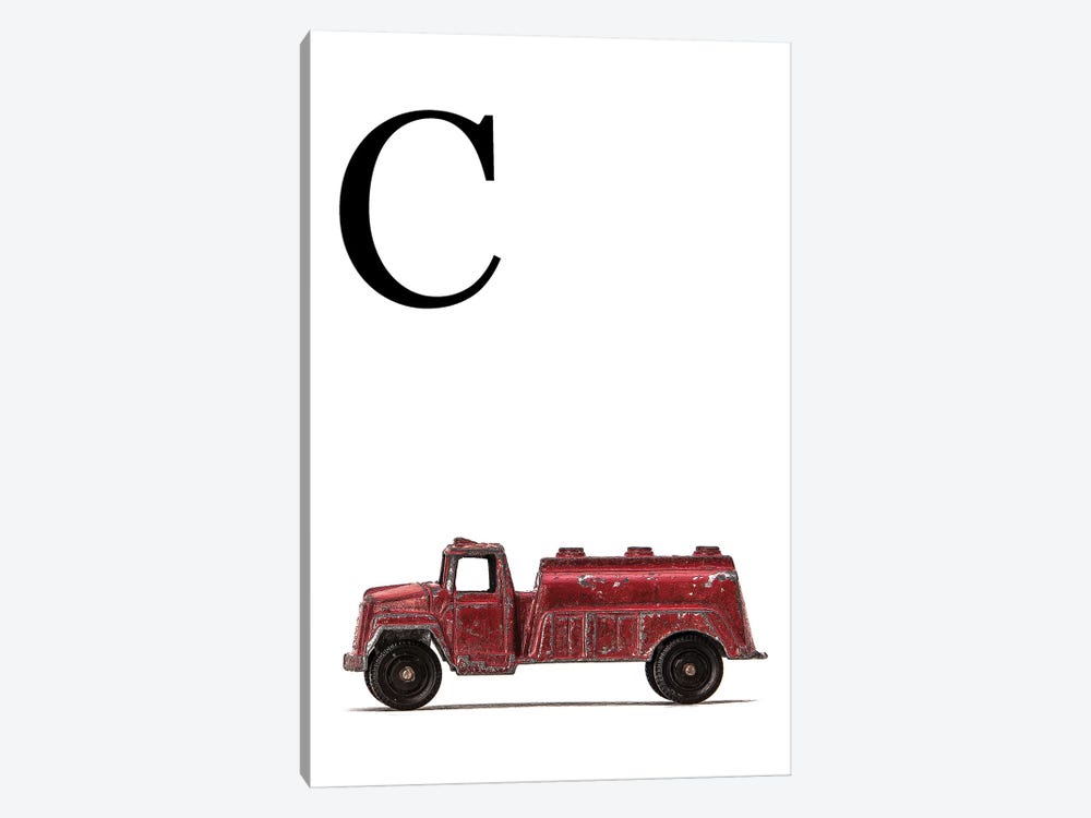 C Water Truck White Letter by Saint and Sailor Studios 1-piece Canvas Wall Art