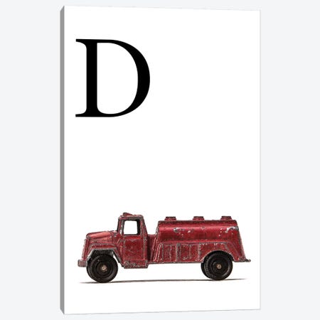 D Water Truck White Letter Canvas Print #SNT168} by Saint and Sailor Studios Canvas Wall Art
