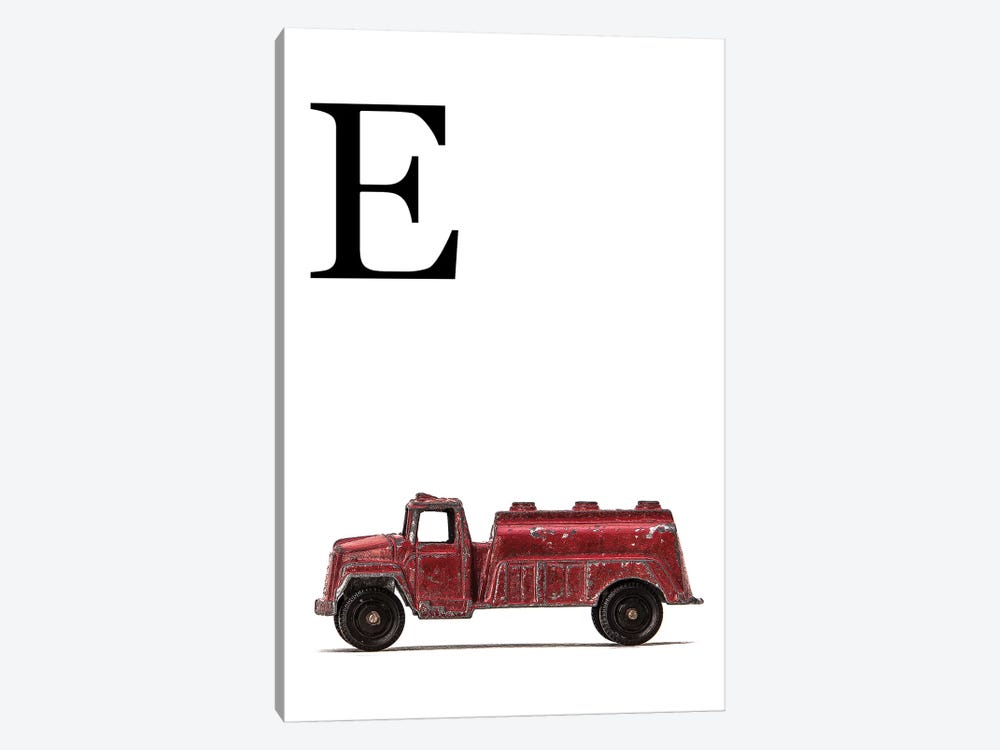 E Water Truck White Letter by Saint and Sailor Studios 1-piece Canvas Wall Art