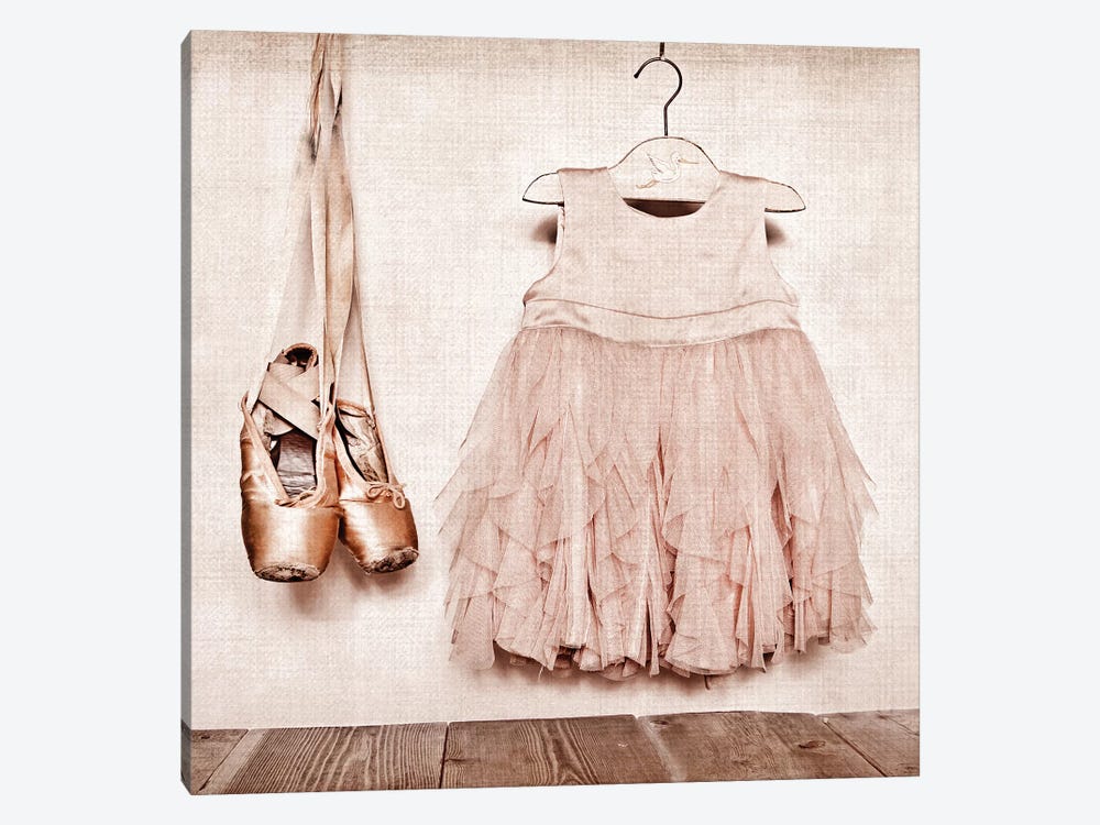 Baby Girl Dress And Ballet Slippers by Saint and Sailor Studios 1-piece Canvas Artwork