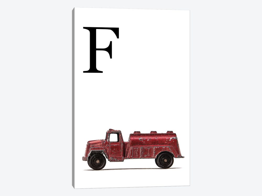 F Water Truck White Letter by Saint and Sailor Studios 1-piece Canvas Artwork