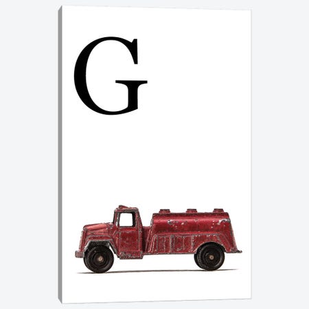 G Water Truck White Letter Canvas Print #SNT171} by Saint and Sailor Studios Canvas Print