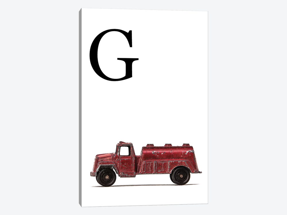 G Water Truck White Letter by Saint and Sailor Studios 1-piece Canvas Art Print