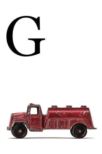 Emergency Vehicles: G Water Truck White Letter by Saint and Sailor Studios