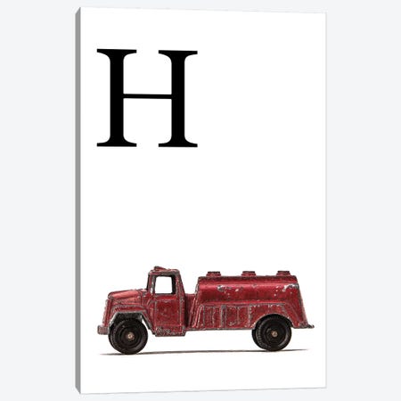 H Water Truck White Letter Canvas Print #SNT172} by Saint and Sailor Studios Canvas Print