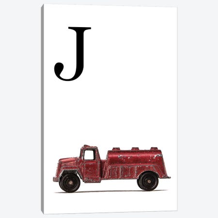 J Water Truck White Letter Canvas Print #SNT174} by Saint and Sailor Studios Canvas Wall Art