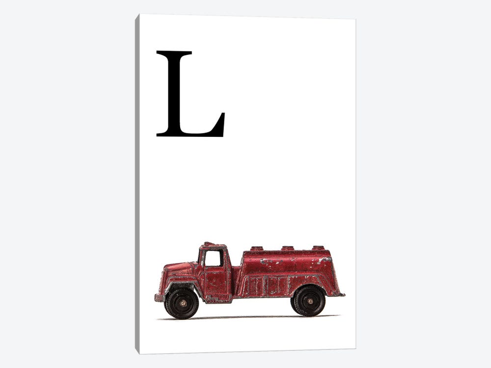 L Water Truck White Letter by Saint and Sailor Studios 1-piece Canvas Wall Art