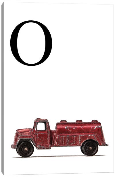 O Water Truck White Letter Canvas Art Print