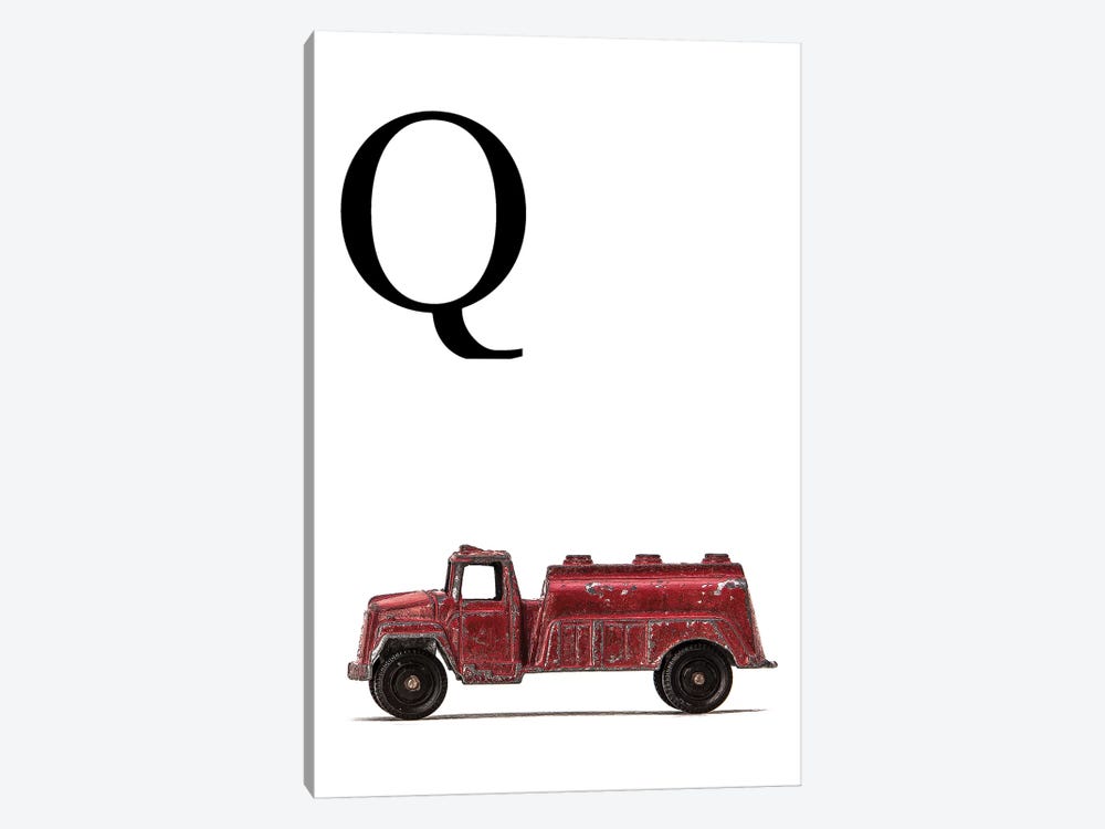 Q Water Truck White Letter by Saint and Sailor Studios 1-piece Canvas Wall Art