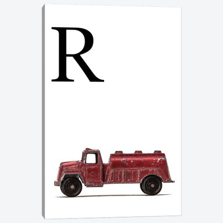 R Water Truck White Letter Canvas Print #SNT182} by Saint and Sailor Studios Canvas Artwork