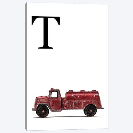 T Water Truck White Letter Canvas Print #SNT184} by Saint and Sailor Studios Canvas Art Print