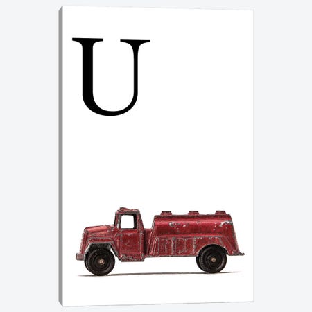 U Water Truck White Letter Canvas Print #SNT185} by Saint and Sailor Studios Canvas Print