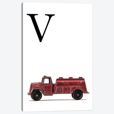 V Water Truck White Letter Canvas Print #SNT186} by Saint and Sailor Studios Canvas Art Print