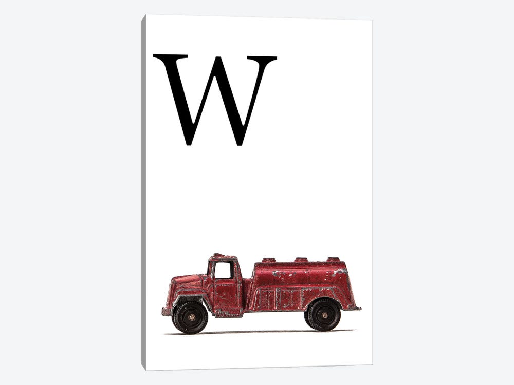 W Water Truck White Letter by Saint and Sailor Studios 1-piece Canvas Art
