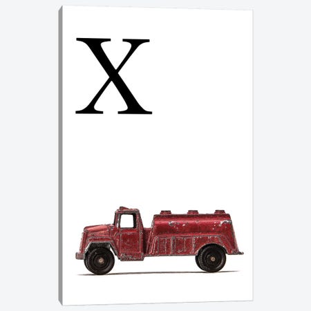 X Water Truck White Letter Canvas Print #SNT188} by Saint and Sailor Studios Canvas Artwork
