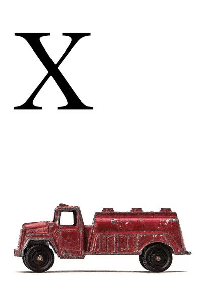Saint and Sailor Studios: X Water Truck White Letter by Saint and Sailor Studios
