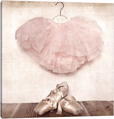 Ballet Slippers And Tutu Canvas Art Print - Ballet Art