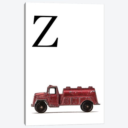 Z Water Truck White Letter Canvas Print #SNT190} by Saint and Sailor Studios Canvas Art Print