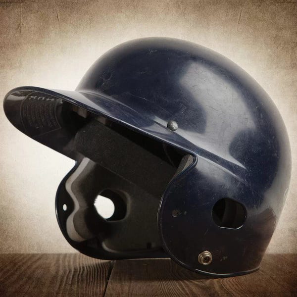 Kids Sports Art: Baseball helmet by Saint and Sailor Studios