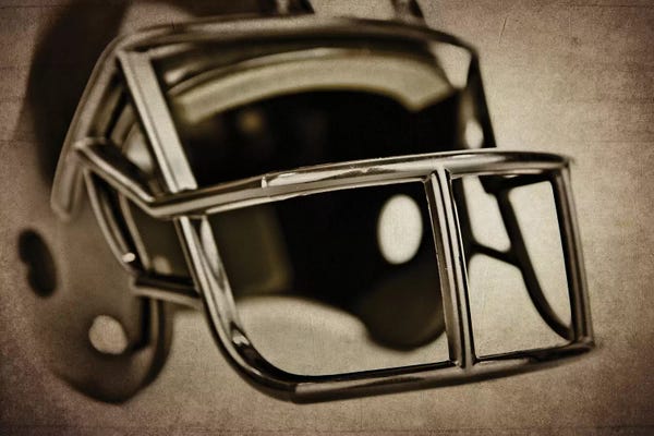 Kids Sports Art: Black Helmet by Saint and Sailor Studios