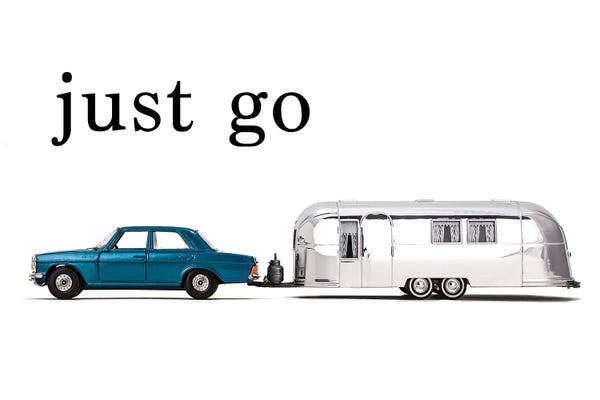 Camping: Airstream Car - Just Go by Saint and Sailor Studios