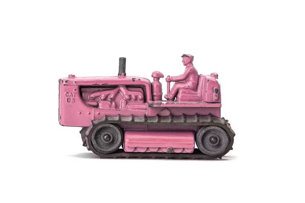 Saint and Sailor Studios: Bulldozer WhitePink by Saint and Sailor Studios