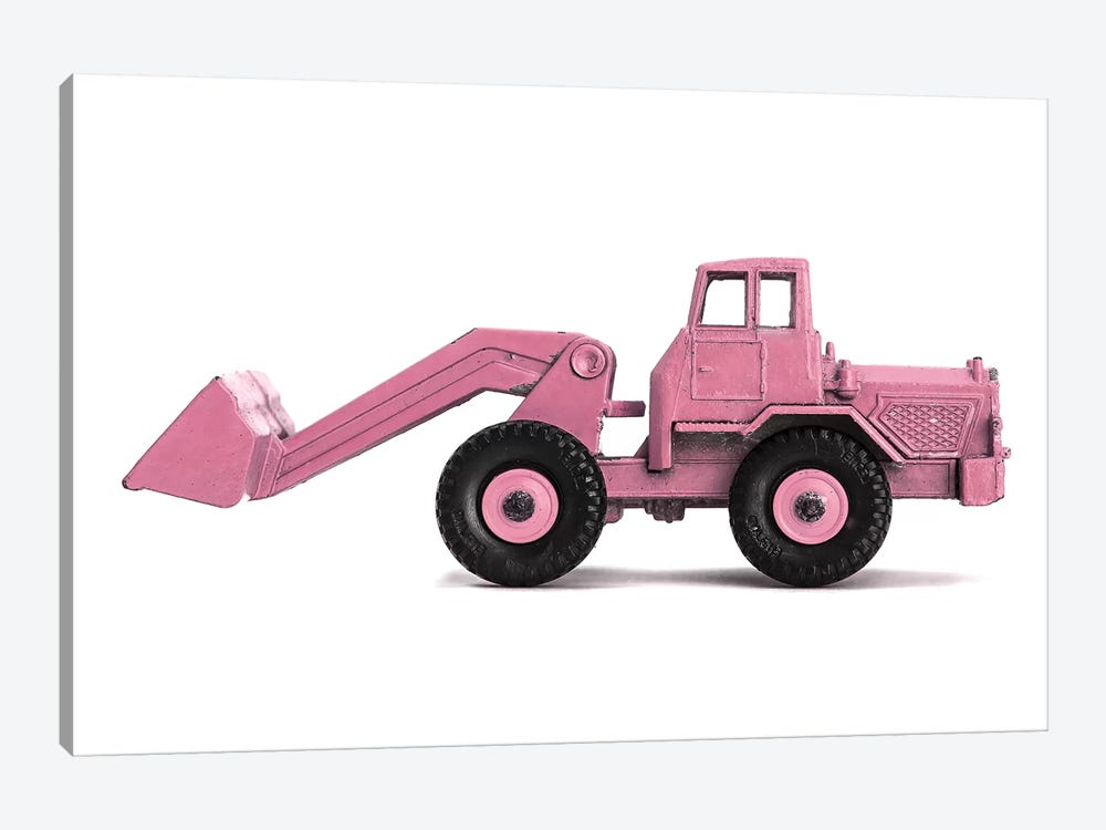 Front End Loader White Pink by Saint and Sailor Studios 1-piece Canvas Artwork