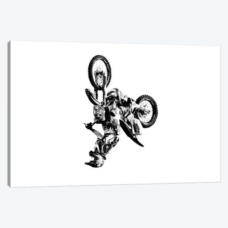 Motocross Flip White Canvas Print #SNT68} by Saint and Sailor Studios Canvas Artwork