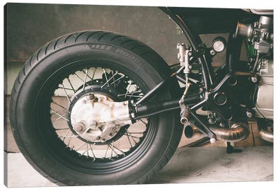 Motorcycle back tire Canvas Art Print - Saint and Sailor Studios