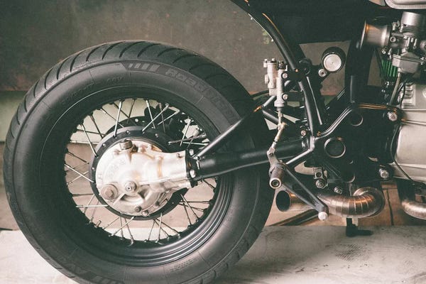Saint and Sailor Studios: Motorcycle back tire by Saint and Sailor Studios