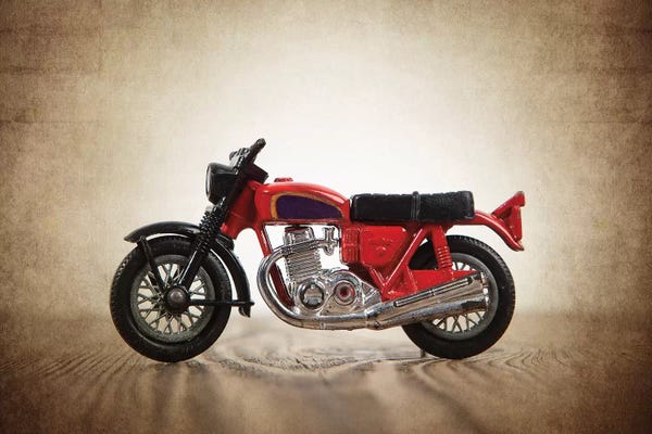 Motorcycles: Red Motorcycle by Saint and Sailor Studios
