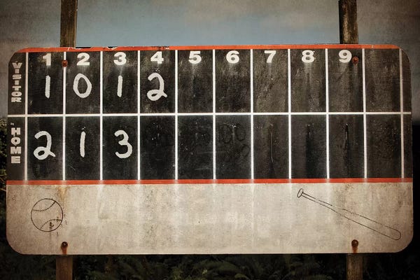 Baseball: Scoreboard With Score by Saint and Sailor Studios