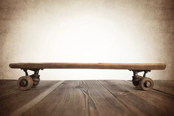 Kids Sports Art: Skateboard Full Vintage by Saint and Sailor Studios