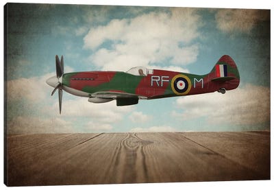 Spitfire Canvas Art Print - Air Force Art