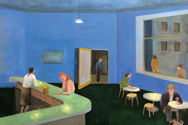Vicarious Glimpses: The Blue Café by Susana Mata