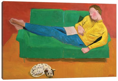 Dalmata's Dream Canvas Art Print - Sleeping & Napping Art