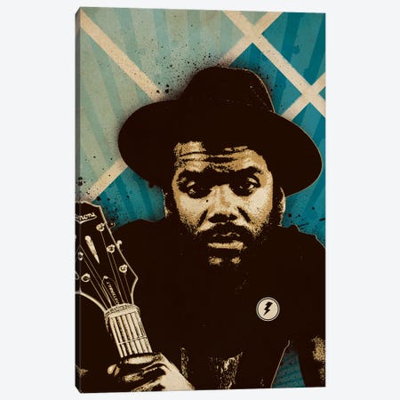 Gary Clark Jr. Blues Canvas Print #SNV138} by Supanova Canvas Art