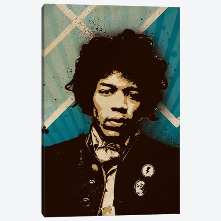 Jimi Hendrix Blues Canvas Print #SNV139} by Supanova Canvas Art