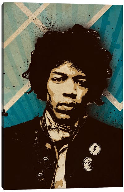 Jimi Hendrix Blues Canvas Art Print - Supanova