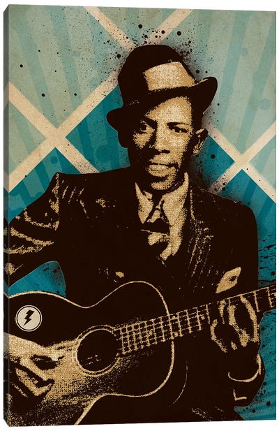 Robert Johnson Blues Canvas Art Print - Blues Music