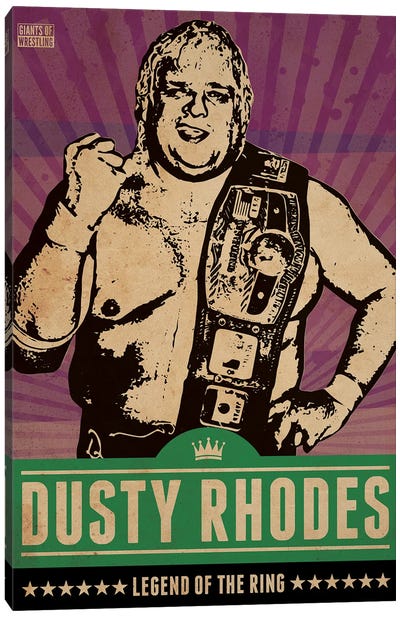 Dusty Rhodes Canvas Art Print - Limited Edition Sports Art