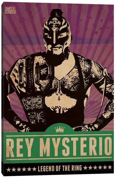 Rey Mysterio Canvas Art Print - Limited Edition Sports Art