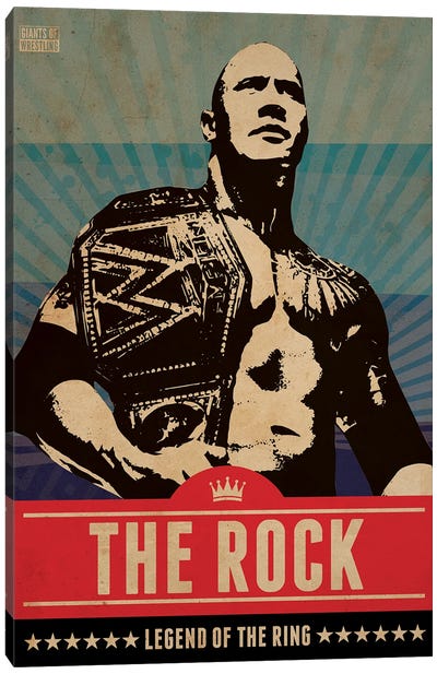 The Rock Canvas Art Print - Limited Edition Sports Art