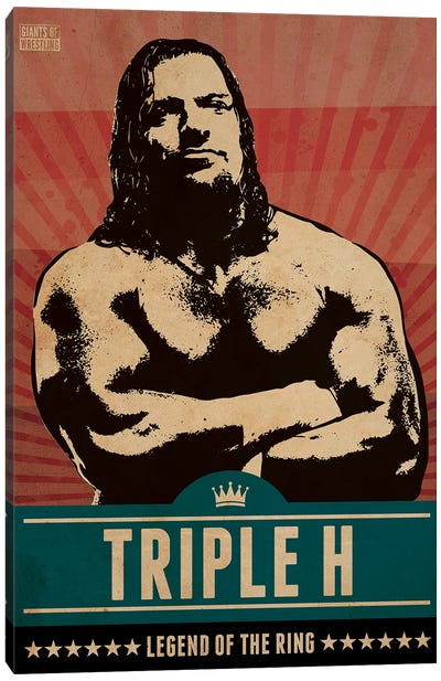 Triple H Canvas Art Print - Limited Edition Sports Art