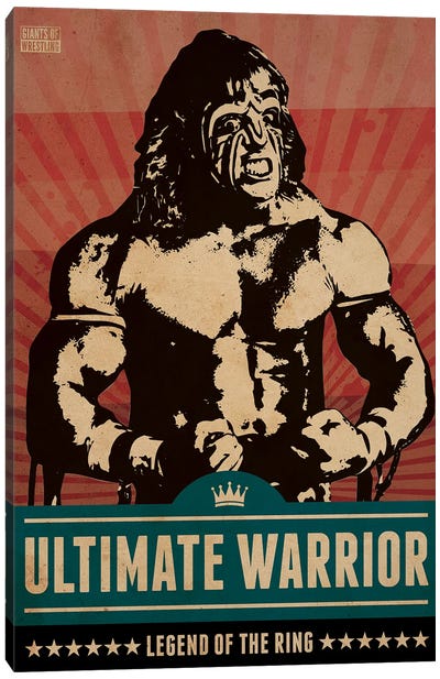 Ultimate Warrior Canvas Art Print - Limited Edition Sports Art