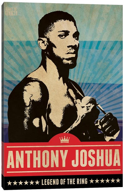 Anthony Joshua Boxing Canvas Art Print - Boxing Art