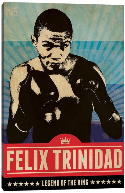 Felix Trinidad Boxing Canvas Art Print - Limited Edition Sports Art