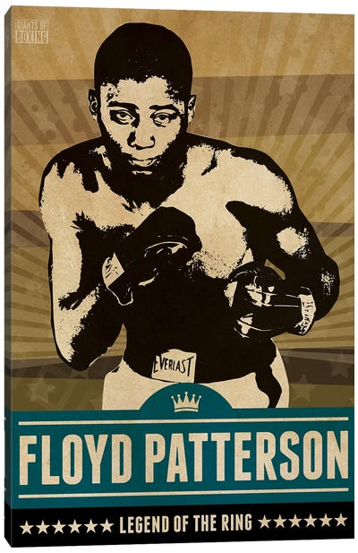 Floyd Patterson Boxing Canvas Art Print - Limited Edition Sports Art